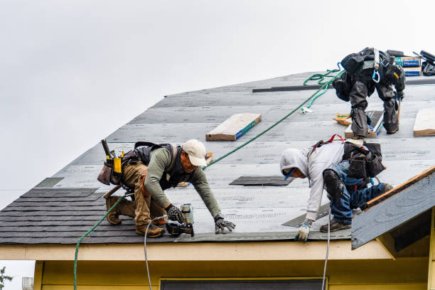 Professional Gutter Installation technician working in Muncie, IN
